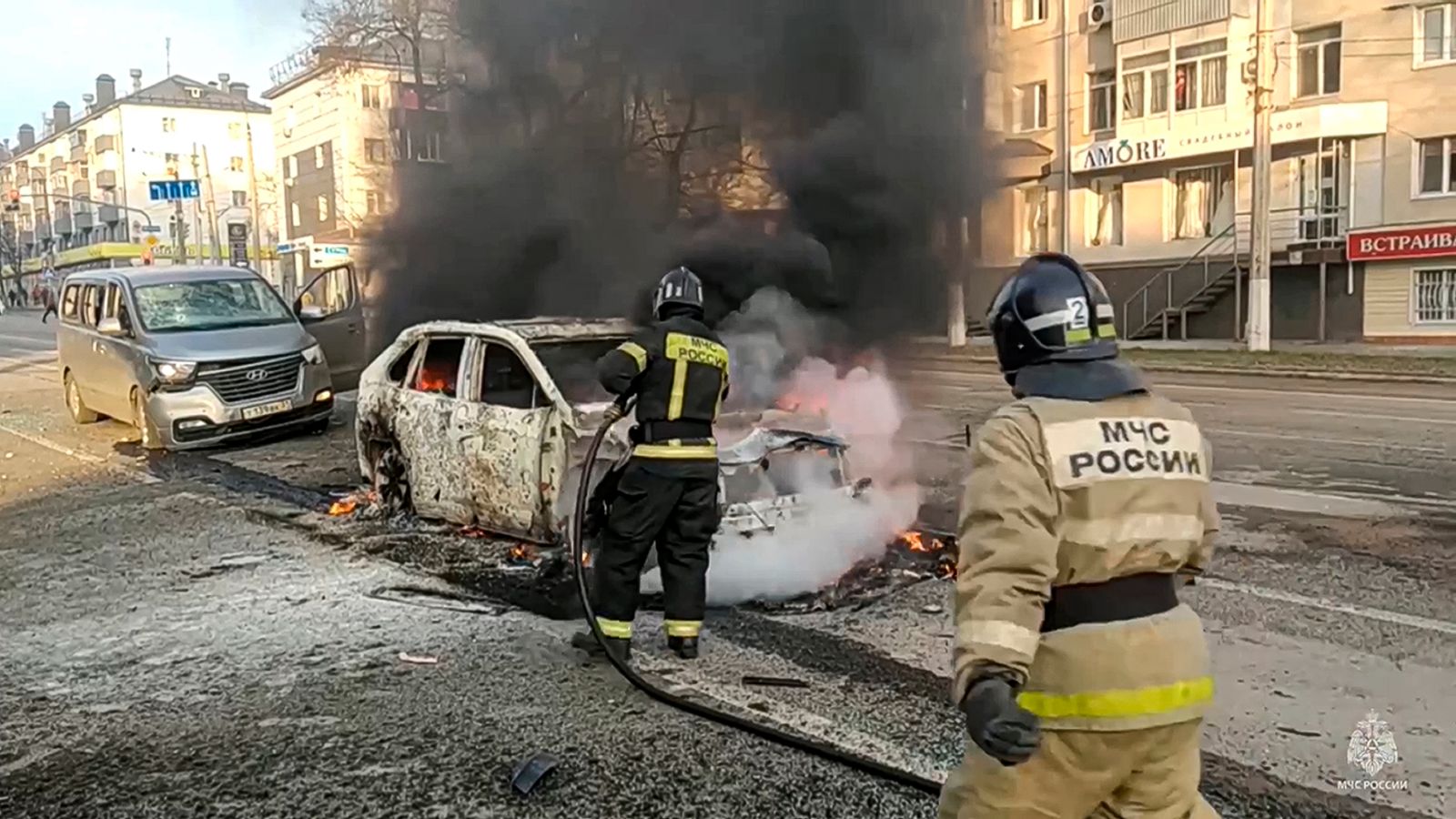 Ukrainian bombing kills 14 Russian civilians, officials say, a day after Russia launched its biggest airstrike of the war