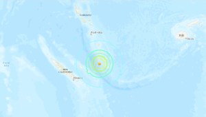 Ubicación del epicentro del terremoto de 7,1, el cual se ubicó al sur de Vanuatu. (Crédito: USGS)