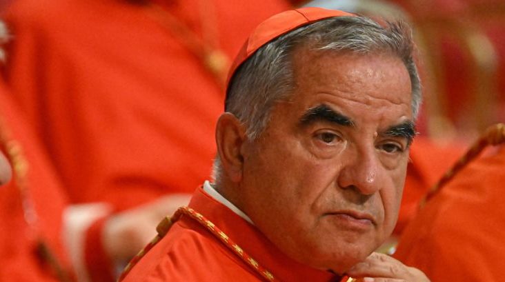 Who is Cardinal Becciu and what crimes was he convicted of in the Vatican’s “Trial of the Century”?