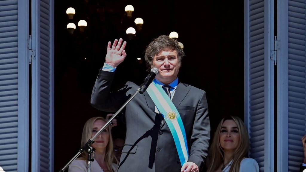 The President of Argentina, Javier Millay (Credit: German Atlas/Xinhua via Getty Images)