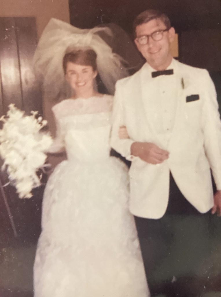 Jerilyn y Bob el día de su boda, en 1965.