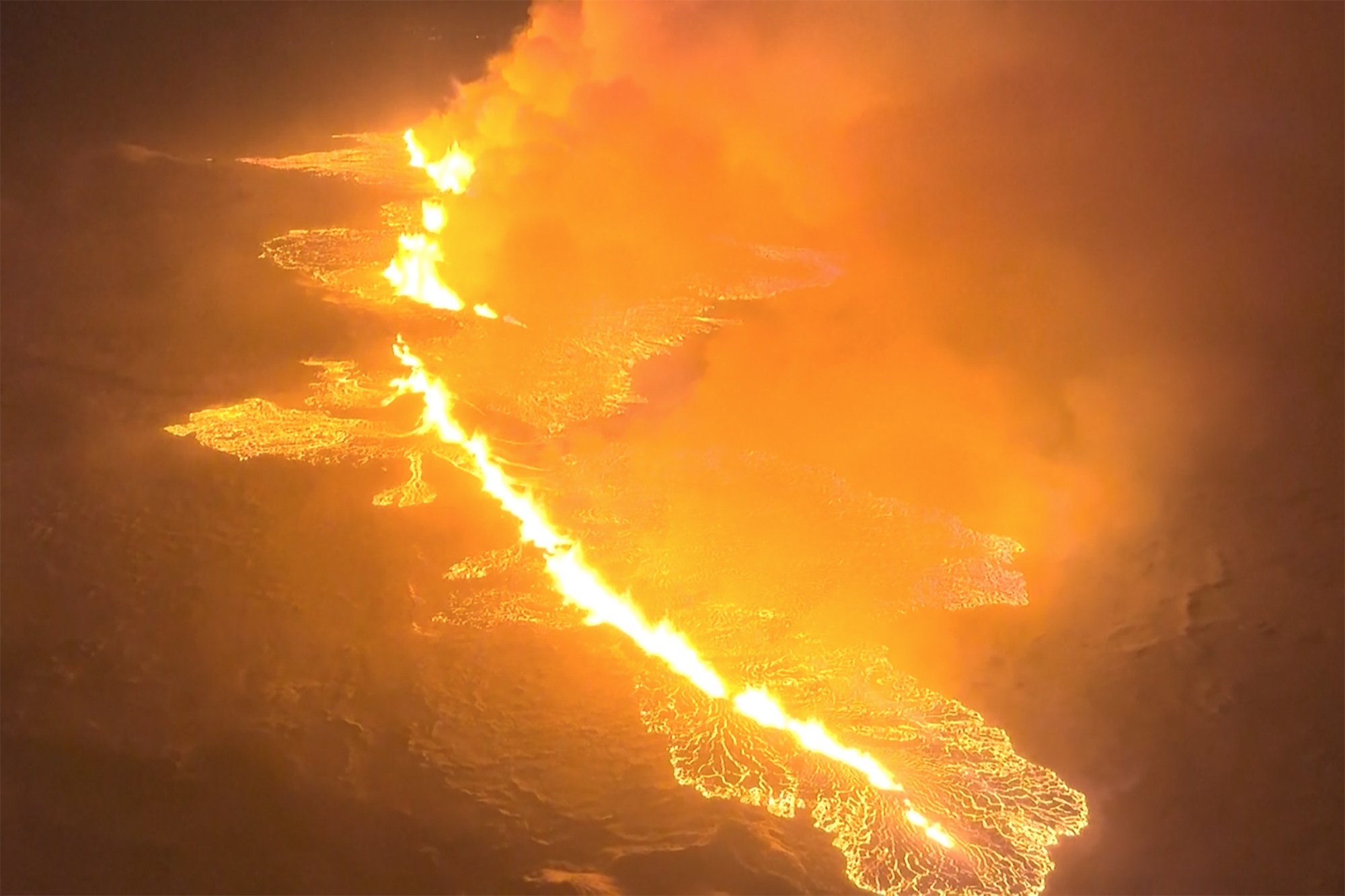 Volcano eruption in Iceland (Icelandic Coast Guard via AP)