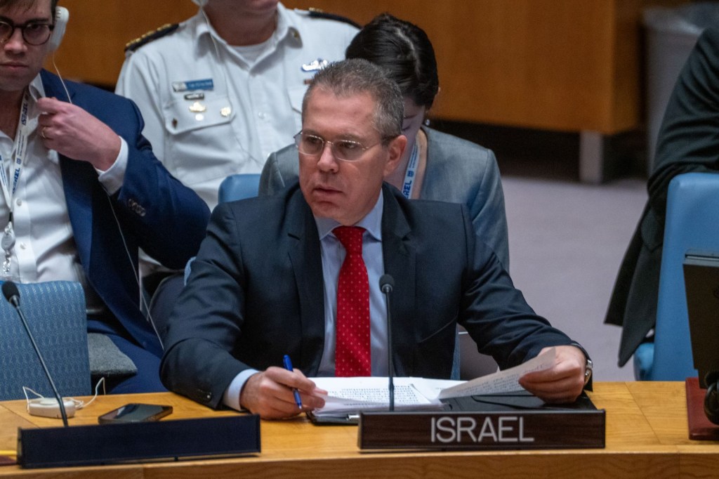 El embajador de Israel ante las Naciones Unidas, Gilad Erdan. (David Dee Delgado/Getty Images)