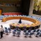 La cámara vacía del Consejo de Seguridad de las Naciones Unidas el 21 de diciembre de 2023. (CHARLY TRIBALLEAU/AFP via Getty Images)