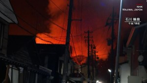 Incendios en Wajima, Japón, tras terremoto