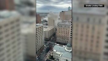 Video capta momento de la explosión en el centro de Fort Worth, Texas