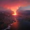 Un río de lava destruye casas en Islandia