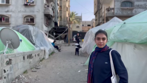 Una palestina desplazada describe su vida durante la guerra