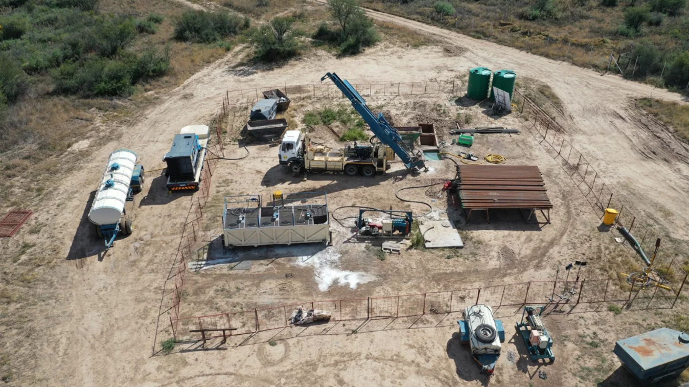 Aerial view of a well at the Virginia Gas Project.  (Courtesy: Renergen)