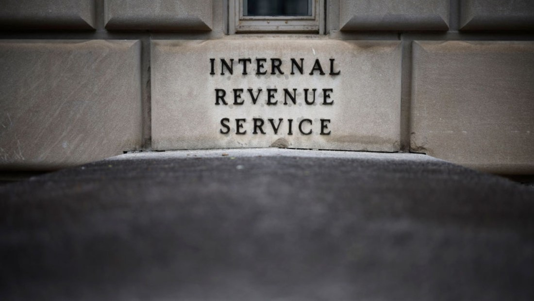 La sede del Servicio de Impuestos Internos el 7 de abril de 2023 en la ciudad de Washington. (Crédito: Chip Somodevilla/Getty Images)
