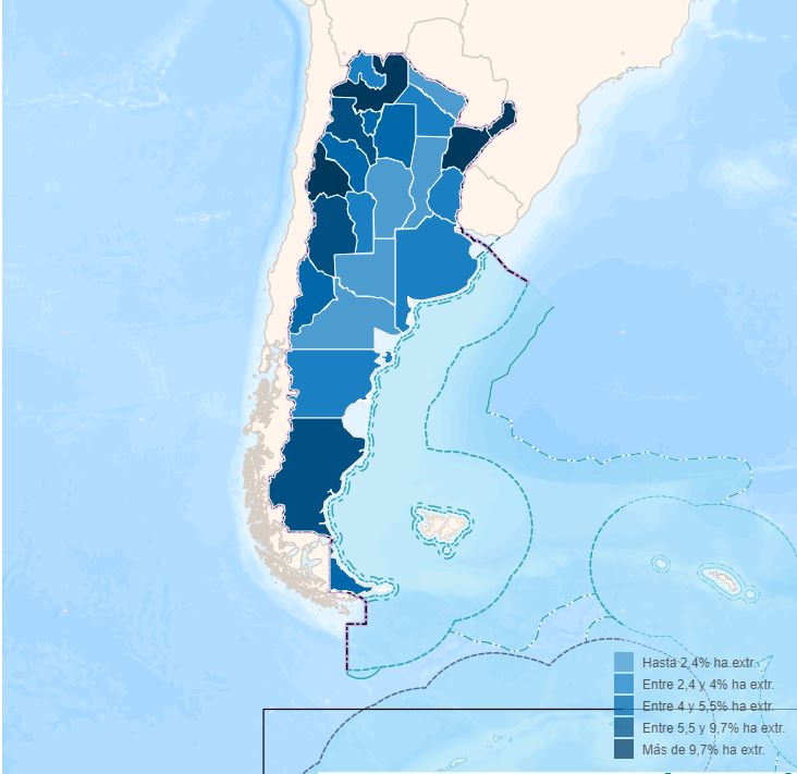 Foreignization of land in Argentina (Courtesy argentina.gob.ar)