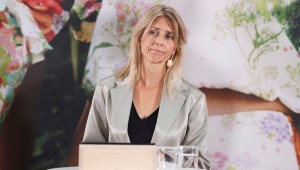 La entonces CEO de H&M Helena Helmersson en una conferencia de prensa en junio de 2023 en Estocolmo. (Caisa Rasmussen/TT News Agency/AFP/Getty Images)