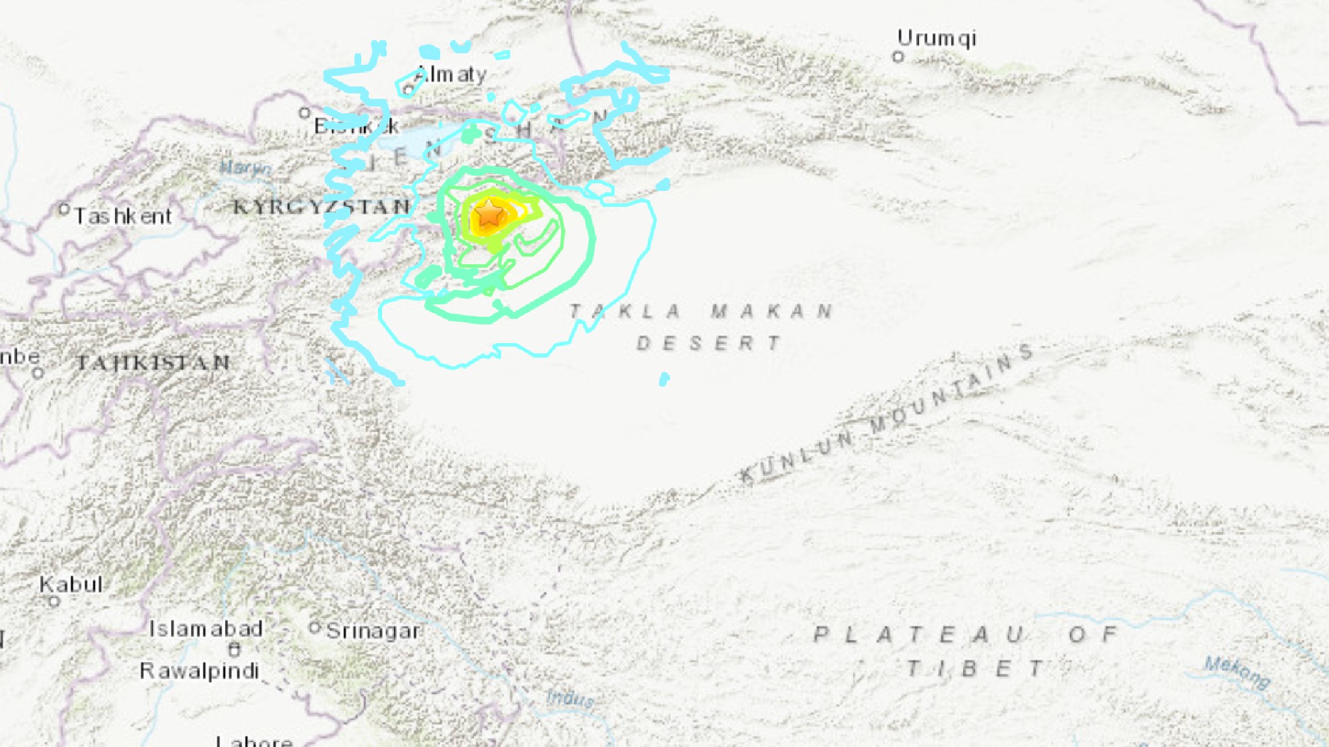 Sismo de magnitud 7,0 sacude el noroeste de China, reporta el USGS