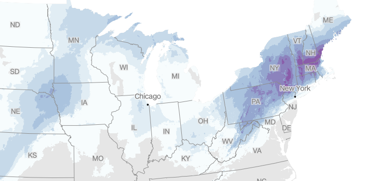 Two consecutive winter storms will hit the US. This is the forecast