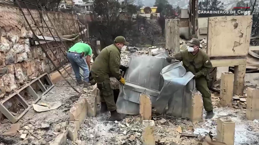 Videos captan la feroz destrucción de los incendios en Chile