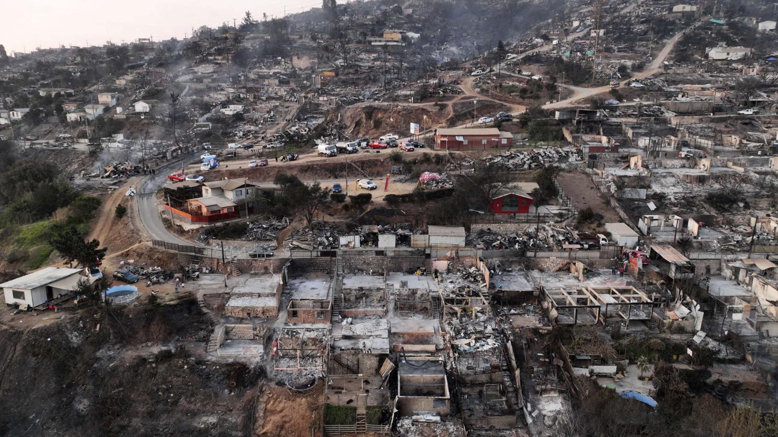 Imágenes satelitales muestran la destrucción de los incendios forestales en  Chile