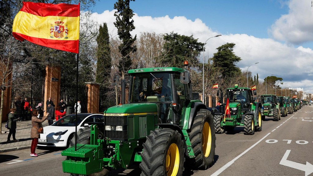 Protestas en España por crisis agraria