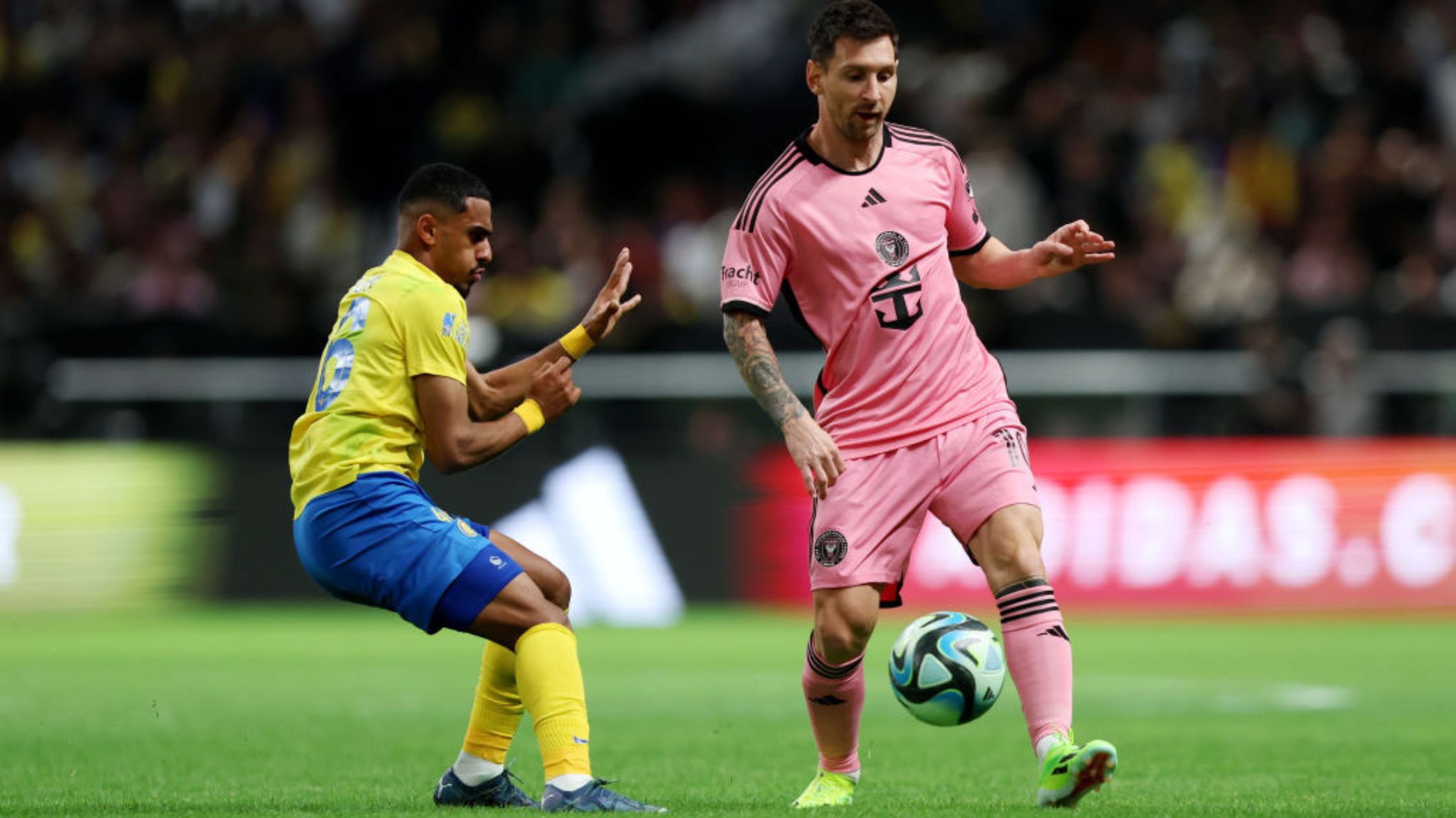 Messi played just over 10 minutes against Al-Nassr on Thursday.  (Image source: Yasser Bakhsh/Getty Images)