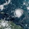 En esta imagen de la NOAA tomada por el satélite GOES, el huracán Lee cruza el océano Atlántico mientras se desplaza hacia el oeste el 8 de septiembre de 2023. (Crédito: NOAA vía Getty Images)
