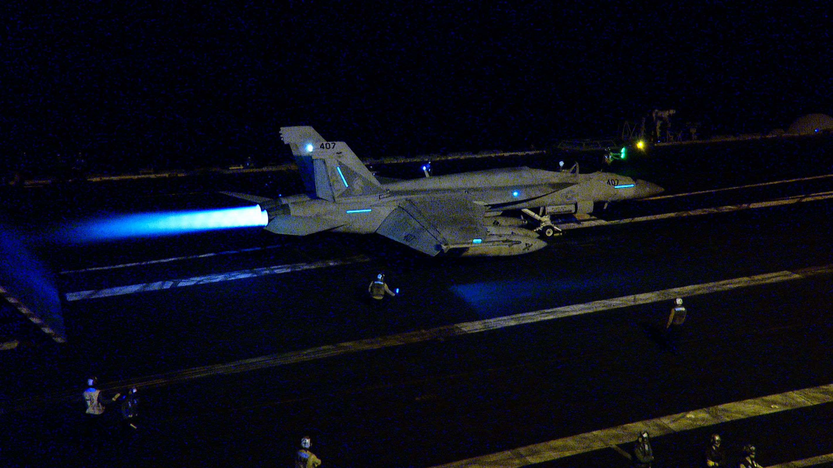 F/A-18 with Red Sea afterburner