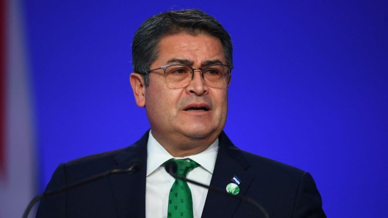 El expresidente de Honduras Juan Orlando Hernández en 2021. (ANDY BUCHANAN/POOL/AFP via Getty Images)