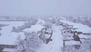 Imágenes aéreas captan una impresionante tormenta de nieve en Colorado