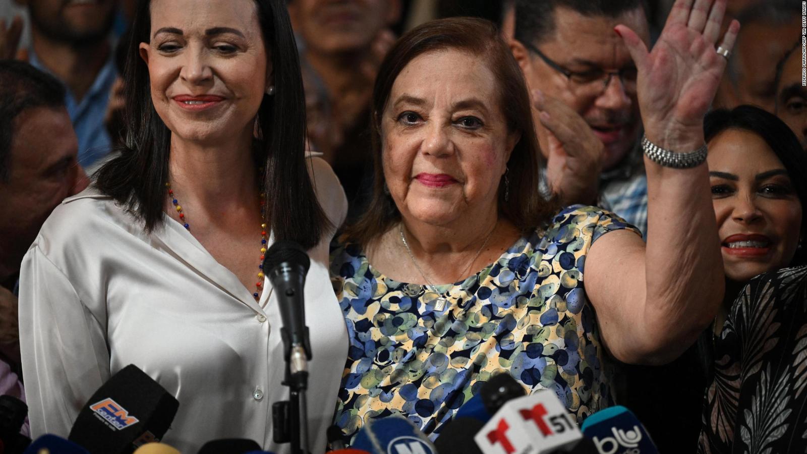 María Corina Machado designa a Corina Yoris como su sustit... la
candidatura de la oposición a la presidencia de Venezuela