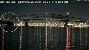 Video capta lo que ocurrió antes del impacto del barco en el puente de Baltimore