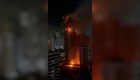 Incendio consume parcialmente edificio en construcción en Brasil