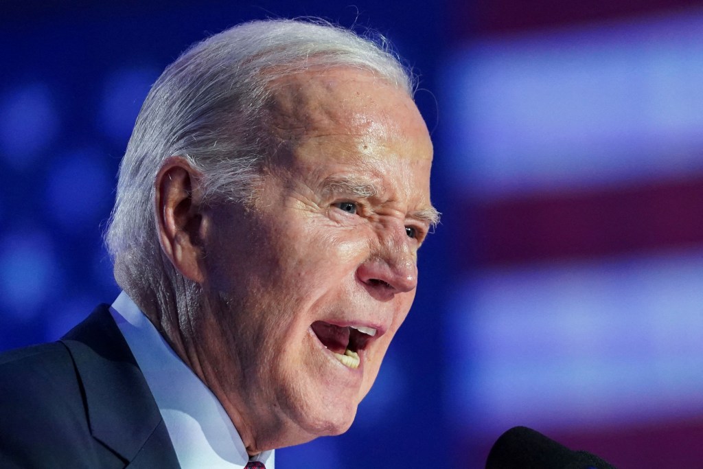 El presidente Joe Biden realiza un mitin de campaña antes de las primarias presidenciales demócratas del estado en Las Vegas el 4 de febrero. (Kevin Lamarque/Reuters/Archivo)