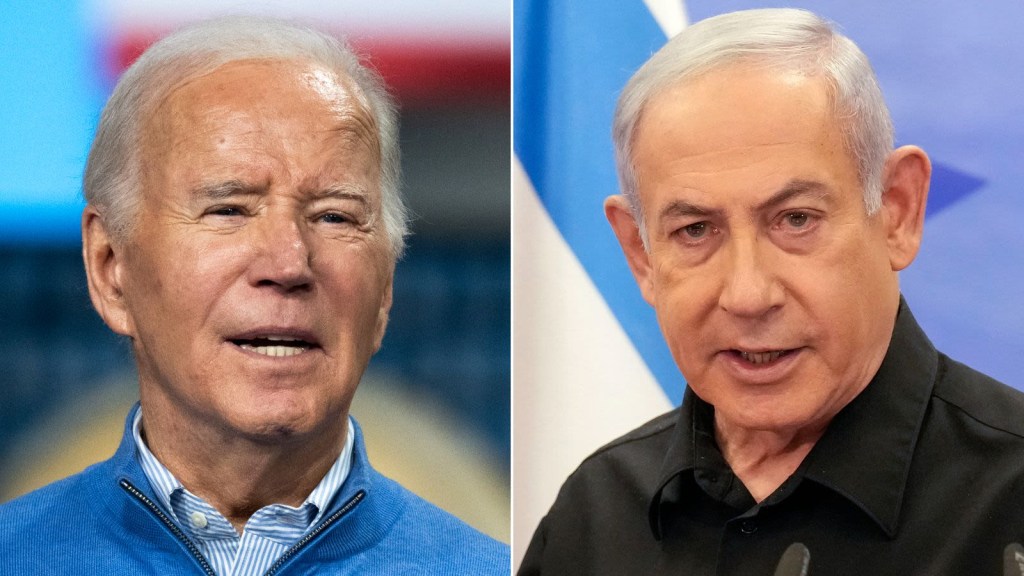 El presidente de EE.UU. Joe Biden y el primer ministro de Israel, Benjamin Netanyahu. (Crédito: Getty Images)