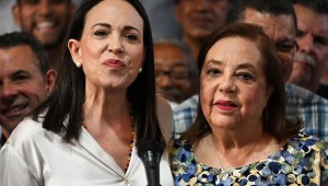 María Corina Machado con Corina Yoris. (FEDERICO PARRA/AFP via Getty Images)