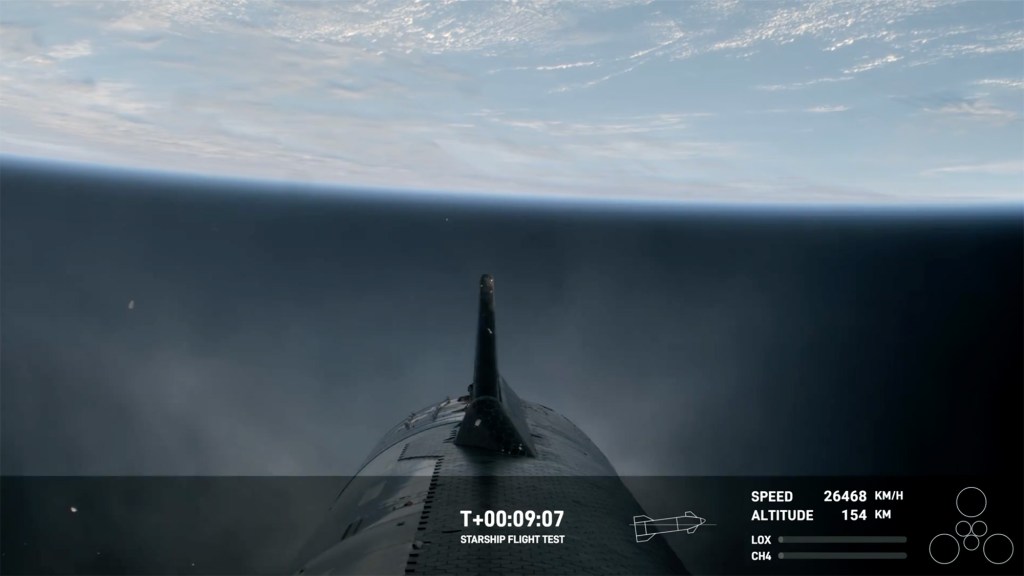 La nave espacial SpaceX en su tercer vuelo de prueba. (Foto: SpaceX).