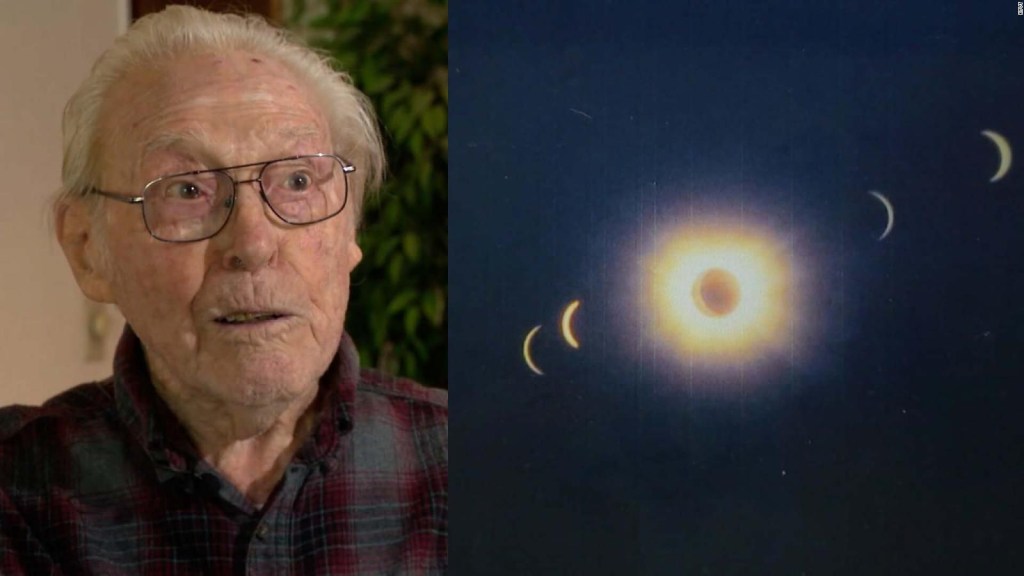Un anciano de 105 años, apasionado desde joven a los eclipses