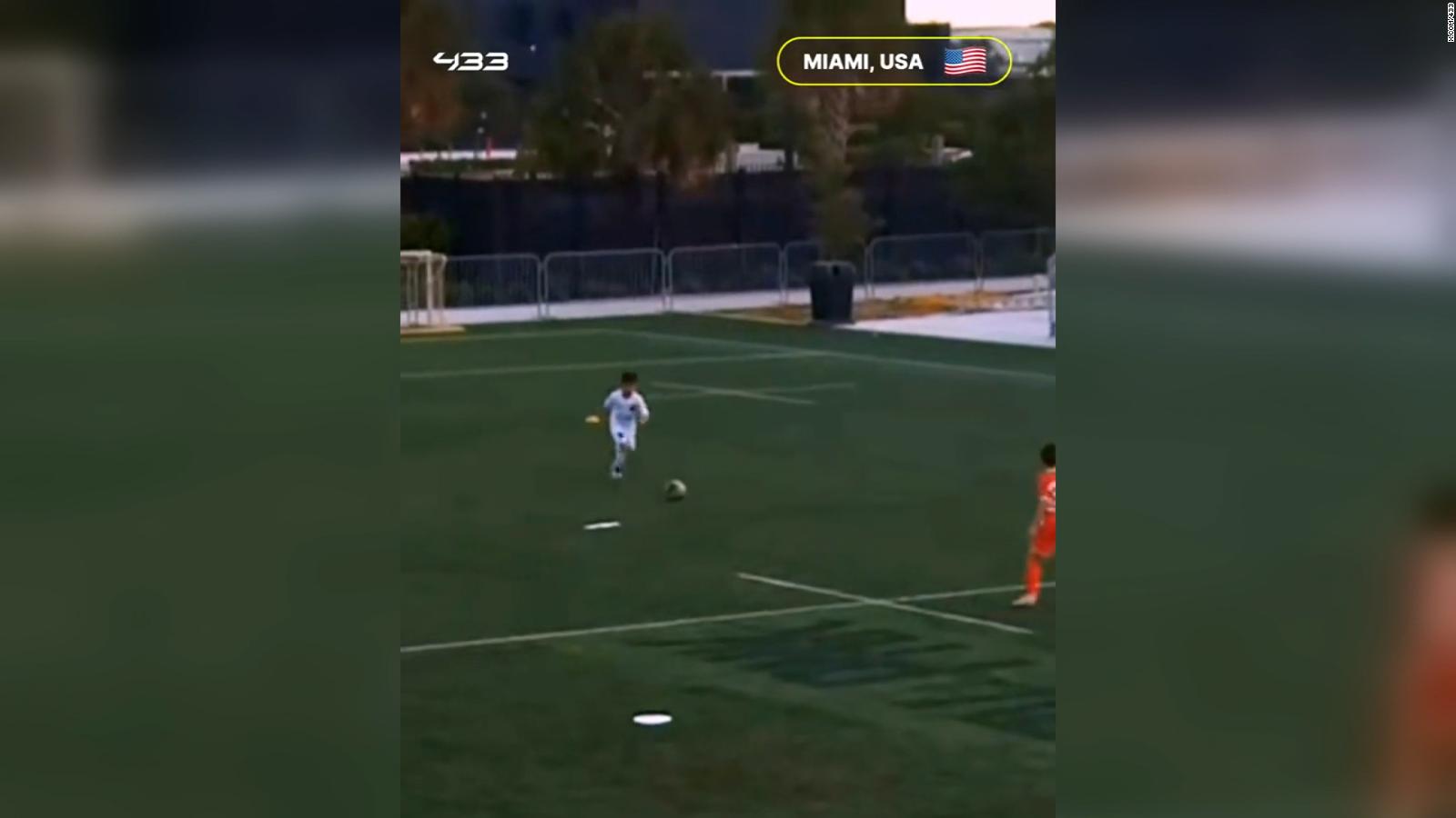 Mira a Mateo Messi anotar cinco goles con el Sub-9 del Inter Miami