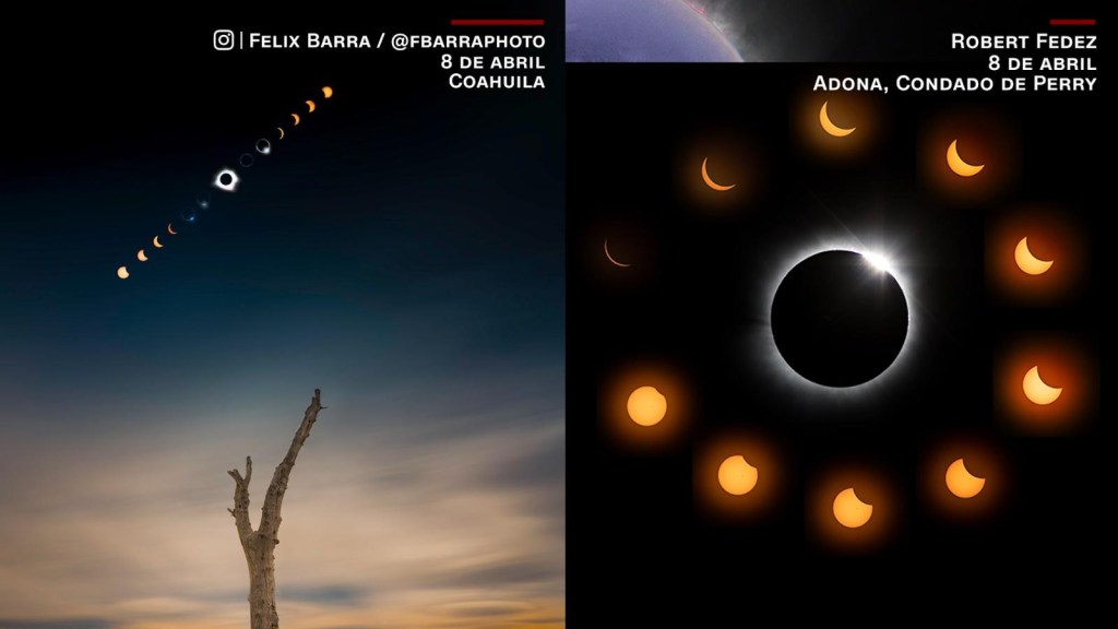 "Cazadores de eclipses" capturan impresionantes imágenes del eclipse solar