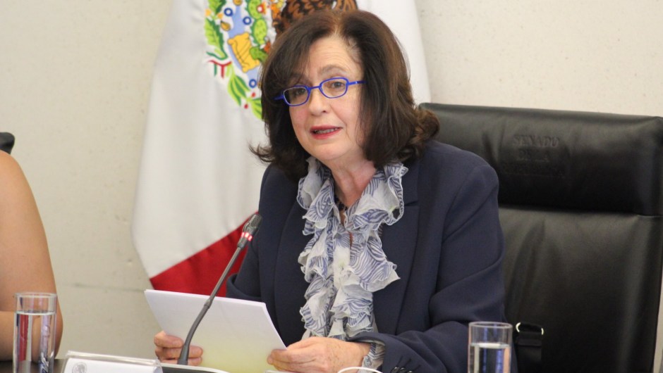La embajadora de México en Ecuador Raquel Serur Smeke. (Crédito: Twitter Senado de México)
