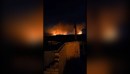 Las llamas de una gran explosión cerca de Babilonia, Iraq, pueden verse en una imagen tomada de un video obtenido por CNN de las redes sociales.
