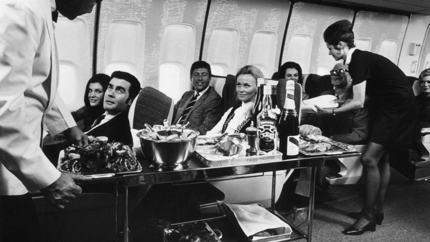 Airline meals used to be plentiful and luxurious.  This was what happened