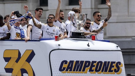 Festejo del Real Madrid por las calles de la capital española