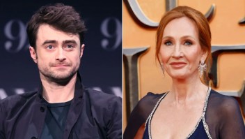 Daniel Radcliffe y J.K. Rowling. (Crédito: Getty Images)