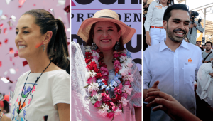Claudia Sheinbaum, Xóchitl Gálvez y Jorge Álvarez Máynez, candidatos a la presidencia de México. (Crédito: Getty Images)