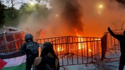 Piedras, palos y bombas molotov en manifestación propalestina en la Ciudad de México