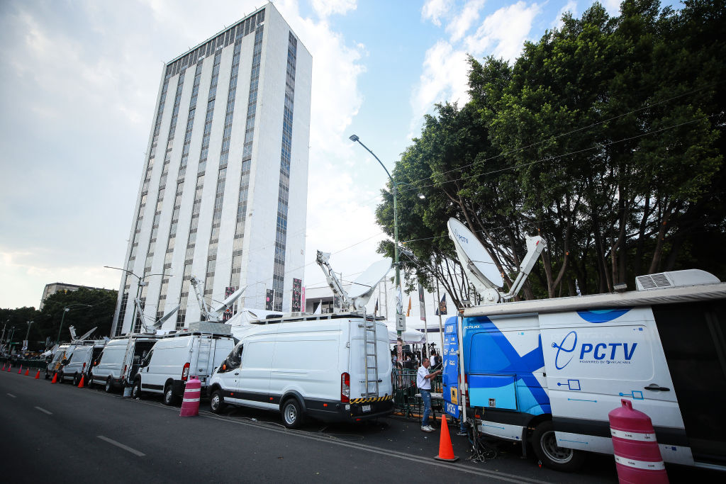 El Centro Cultural Tlatelolco sede del último y tercer debate presidencial previo a las elecciones presidenciales en el Centro Cultural Tlatelolco el 19 de mayo de 2024 en la Ciudad de México, México. (Crédito: Manuel Velasquez/Getty Images)