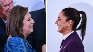 Xóchitl Gálvez y Claudia Sheinbaum previo al tercer debate presidencial. (Crédito: Getty Images)