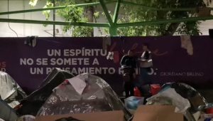 Desalojo de migrantes haitianos en Ciudad de México