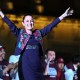 La candidata presidencial de México por el partido Morena, Claudia Sheinbaum, celebra tras los resultados de las elecciones generales en la Ciudad de México, el 3 de junio de 2024. (Foto de PEDRO PARDO/AFP vía Getty Images)