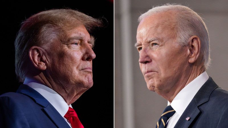 The last moment of the presidential debate between Biden and Trump on CNN