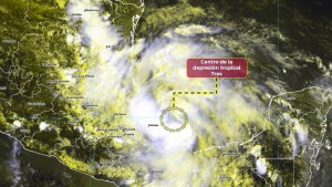 La nueva depresión tropical frente a las costas de Veracruz es el tercer ciclón tropical de la temporada de huracanes 2024 en el Atlántico. (Crédito: SMN)