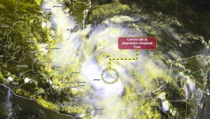 La nueva depresión tropical frente a las costas de Veracruz es el tercer ciclón tropical de la temporada de huracanes 2024 en el Atlántico. (Crédito: SMN)